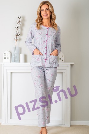 Extra méretű gombos hosszúnadrágos pizsama