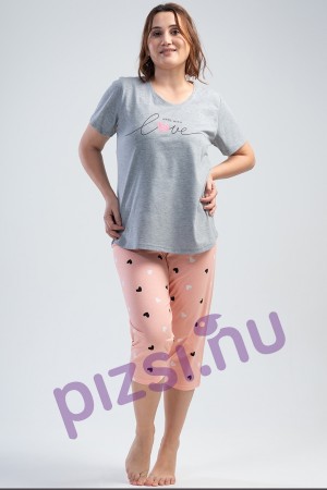 Extra méretű halásznadrágos női pizsama