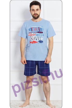 Extra méretű rövidnadrágos férfi pizsama