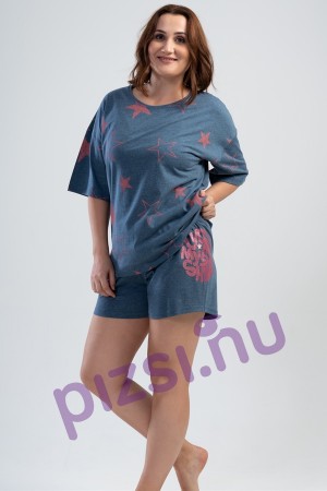 Extra méretű rövidnadrágos női pizsama