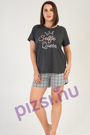 Extra méretű rövidnadrágos női pizsama