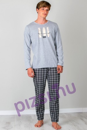 Muzzy Férfi hosszúnadrágos pizsama L