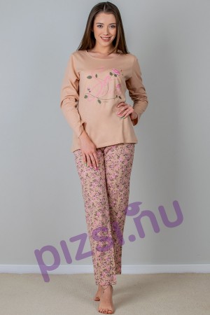 Hosszúnadrágos virágmintás női pizsama