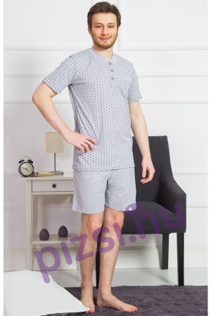 Rövidnadrágos gombos férfi pizsama